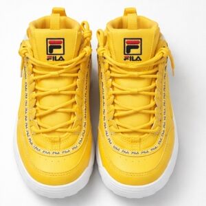 Fila Yellow  Sneakers Classic Low-Top Chunky Bright Youth 4.5 Unisex Womens 6